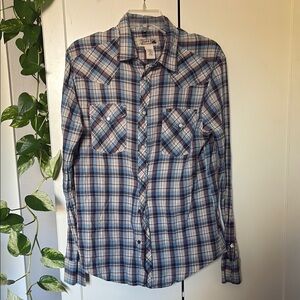 Plaid Casual Button Down Shirt